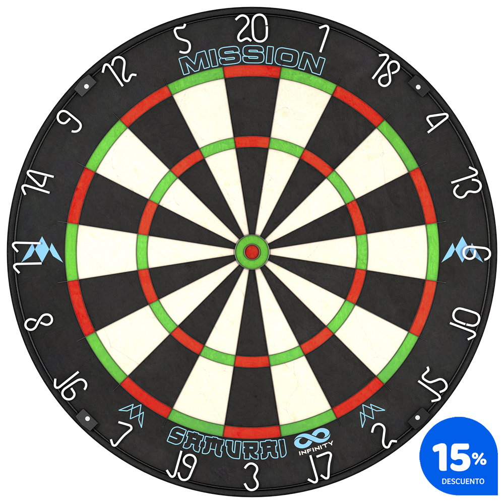 Diana Samurai Infinity Marca Mission Punta de diamante Sin Grapas Premium aro negro