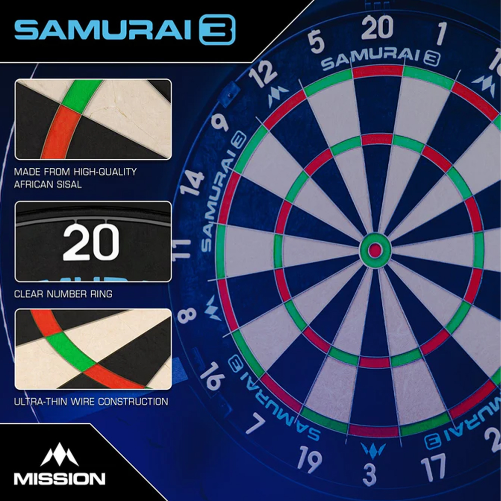 Diana Samurai 3 Marca Mission Punta de diamante Sin Grapas Premium - Imagen 4