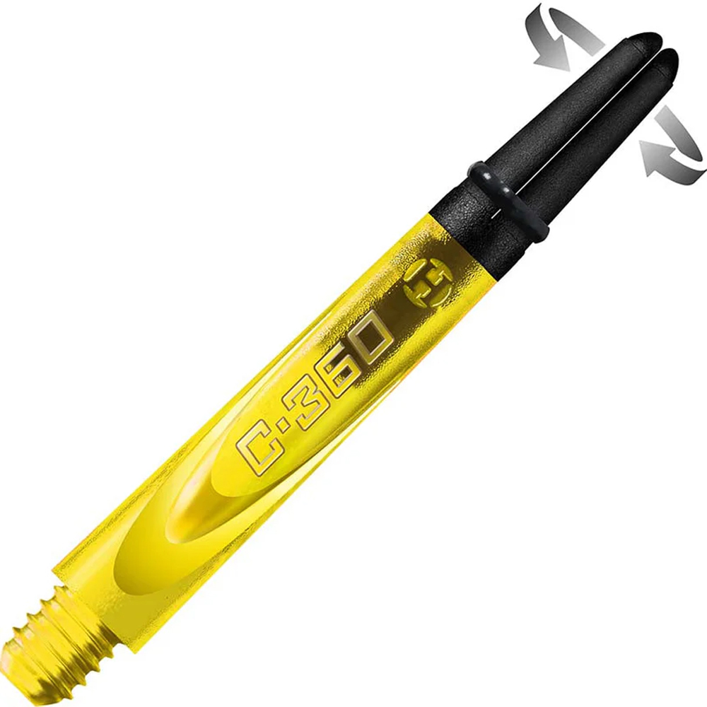 Set de 3 Vástagos Carbon 360 Harrows intermedios 42 mm Amarillos cuerpo de policarbonato duradero y una parte superior giratoria de compuesto de carbono reemplazable.
