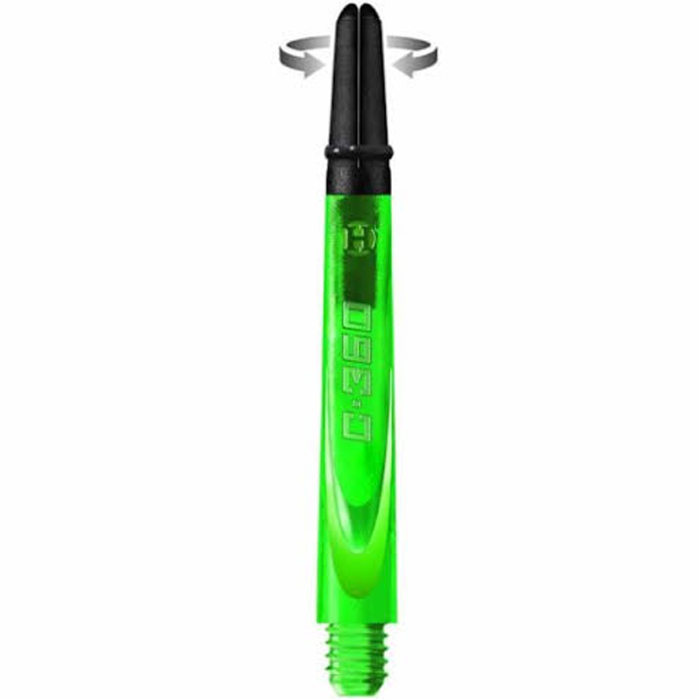 Set de 3 Vástagos Carbon 360 Harrows intermedios 42 mm Verdes cuerpo de policarbonato duradero y una parte superior giratoria de compuesto de carbono reemplazable.