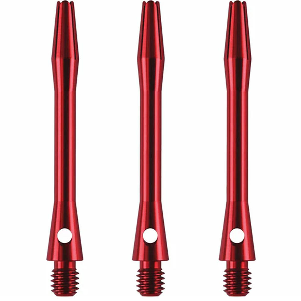 Set de 3 Vástagos Aluminio Lisos Intermedios Rojos de 41 mm