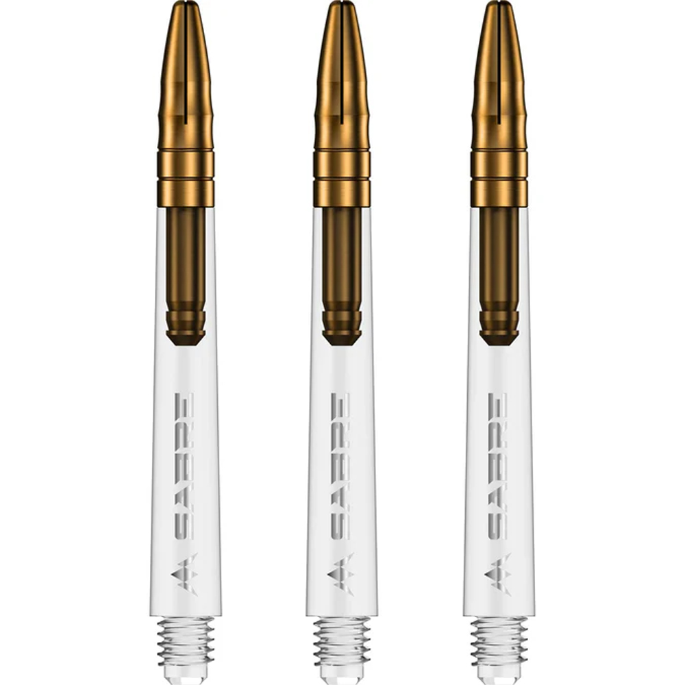 Set de 3 Vástagos Sabre Mission Largos de 49 mm Policarbonato Transparentes Con Dorado