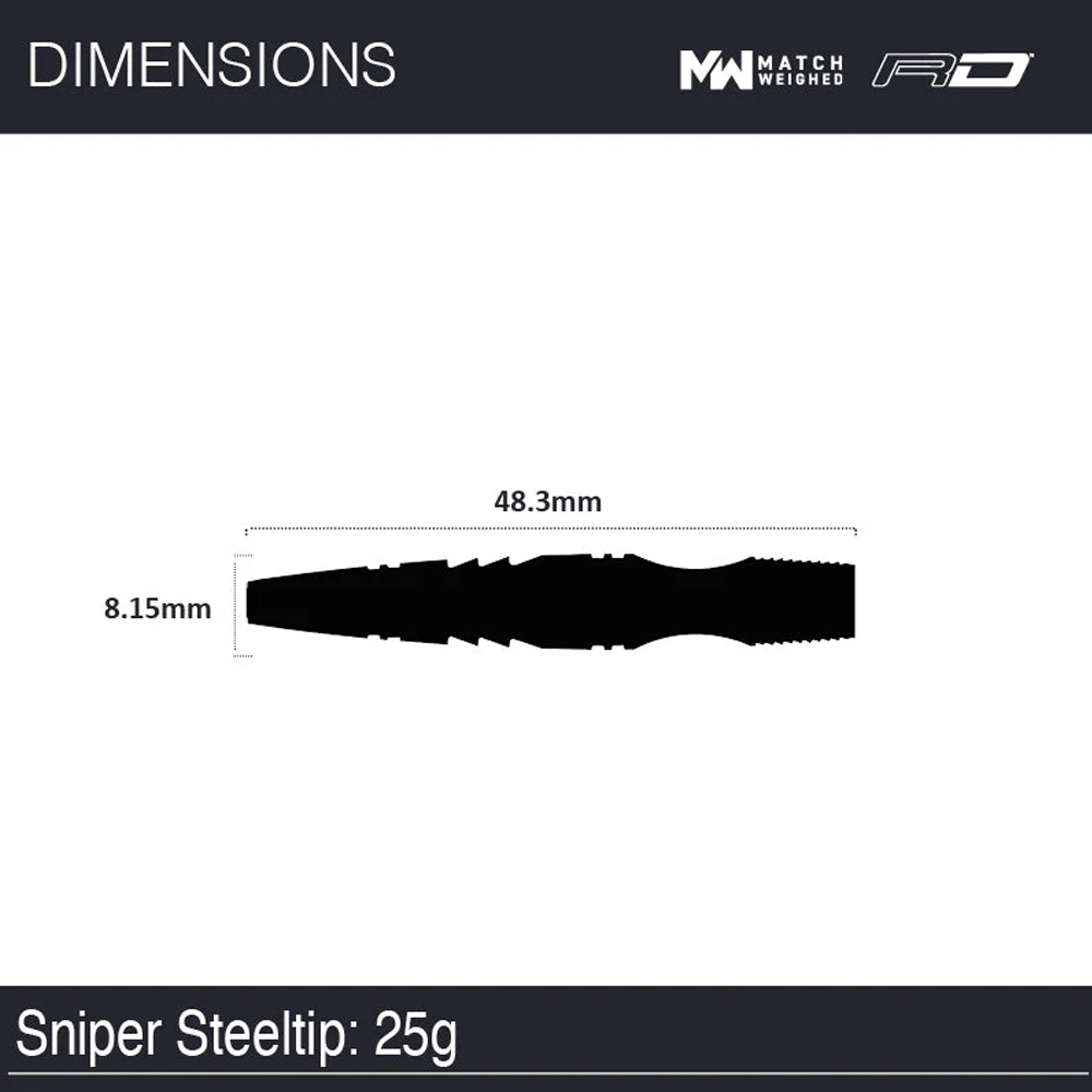 Dardos Sniper Marca Winmau 90% Tungsteno 25 gramos - Imagen 4