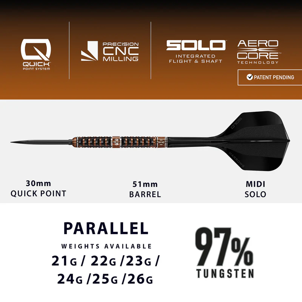 Dardos Wolfram Trinity Harrows Punta Cambiable 97% Tungsteno 22 gramos - Imagen 4