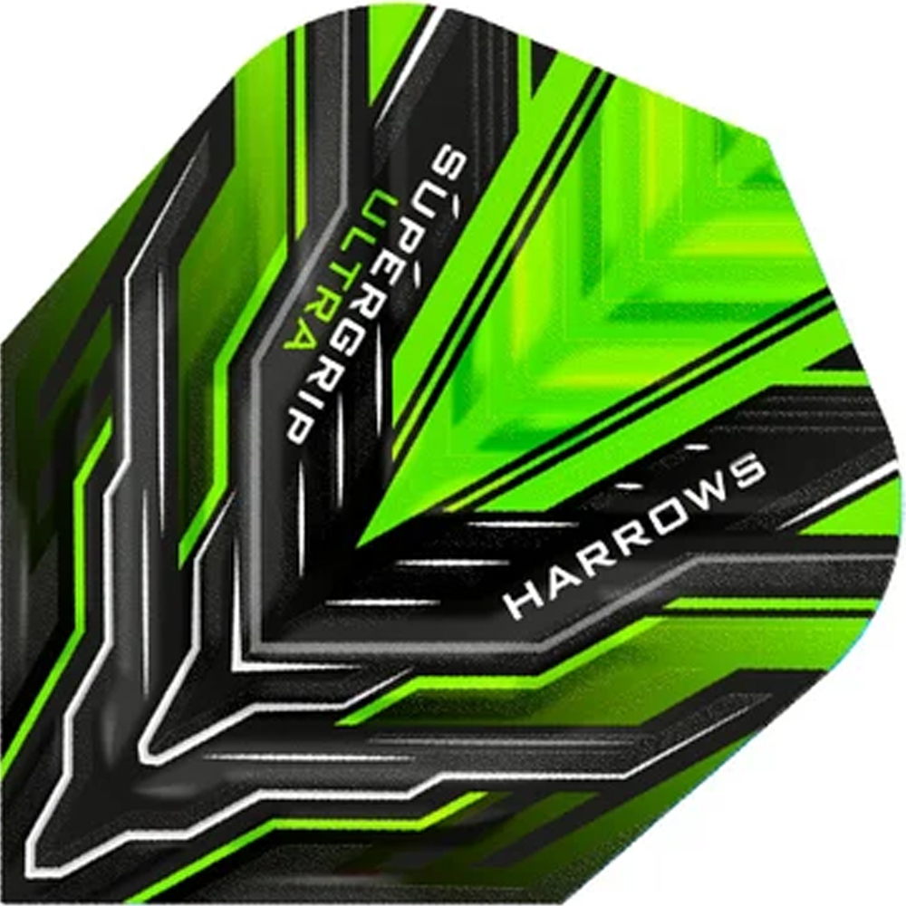 Set de 3 Colillas Harrows Clásicas 100 Micras Supergrip Corrugadas Verdes con Negro