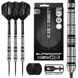 Dardos Supergrip QP Tapered Harrows Punta Cambiable 90% Tungsteno 23 gramos