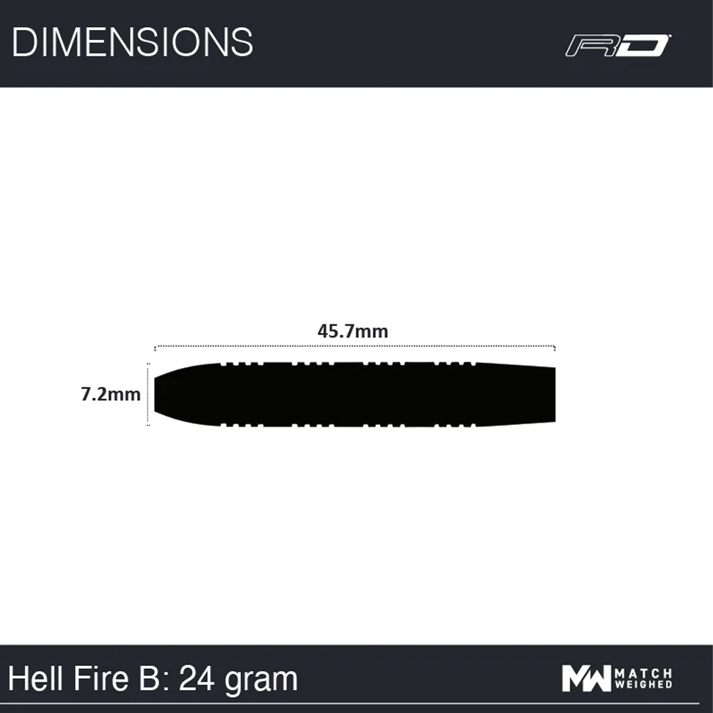 Dardos Hell Fire B Marca Red Dragon 80% Tungsteno 24 gramos - Imagen 5